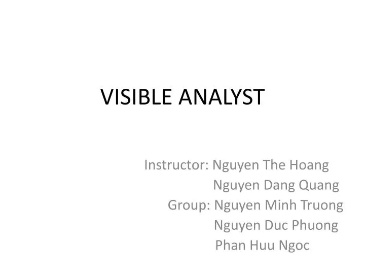 visible analyst