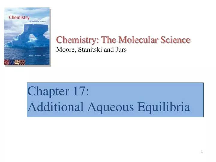 chapter 17 additional aqueous equilibria