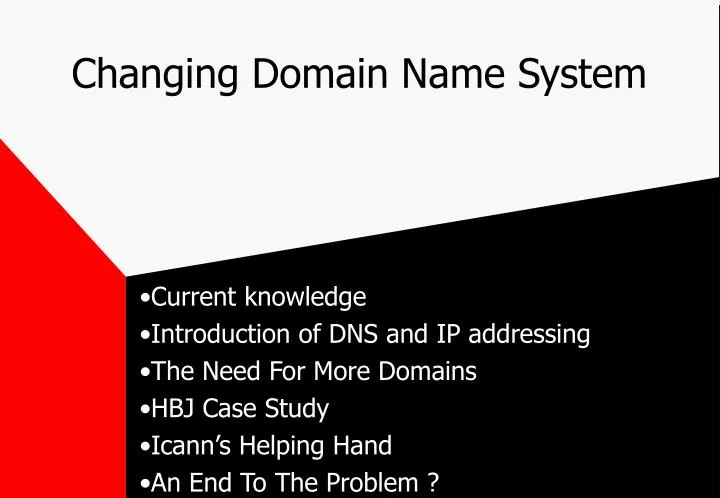 changing domain name system