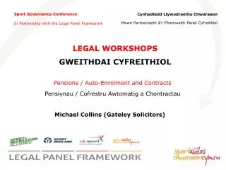 Sport Governance Conference In Partnership with the Legal Panel Framework