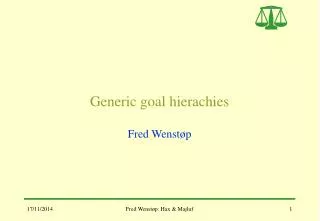 generic goal hierachies