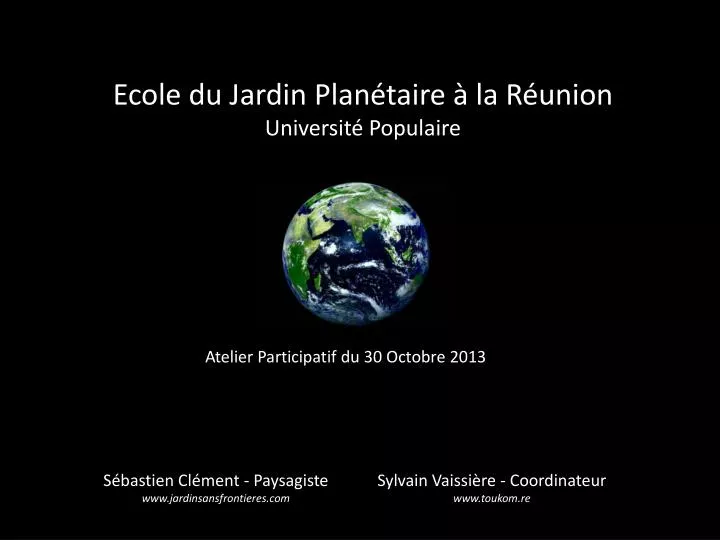 ecole du jardin plan taire la r union universit populaire