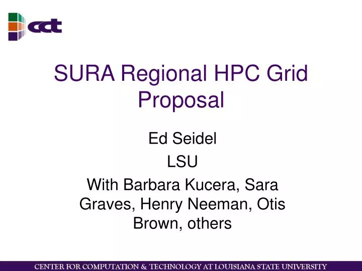 sura regional hpc grid proposal