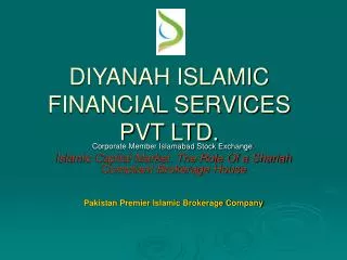 DIYANAH ISLAMIC FINANCIAL SERVICES PVT LTD.