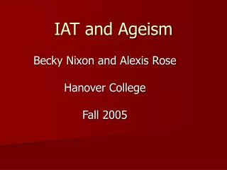 IAT and Ageism