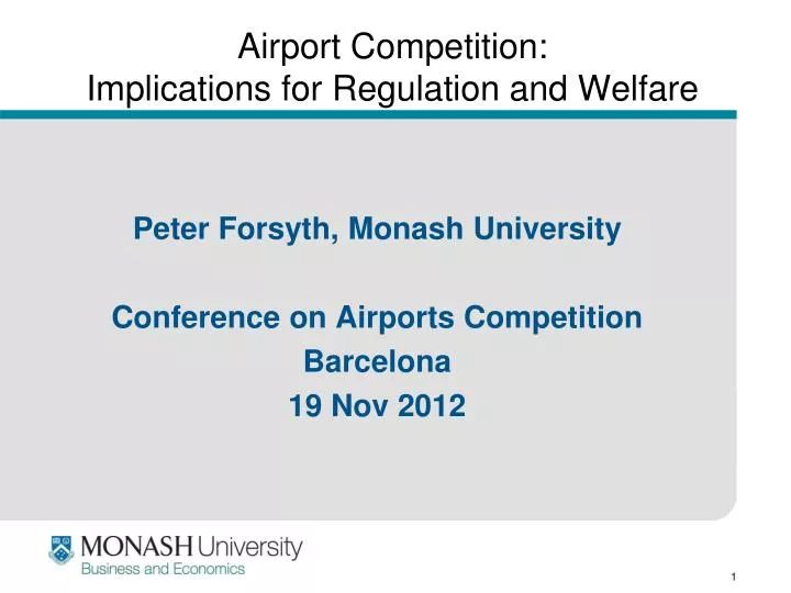 airport competition implications for regulation and welfare