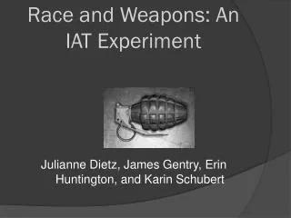 Race and Weapons: An IAT Experiment