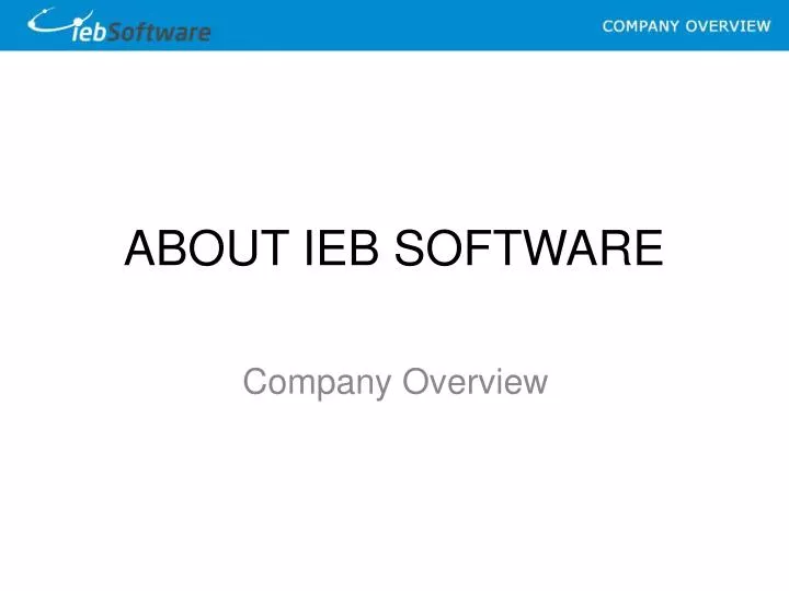 about ieb software