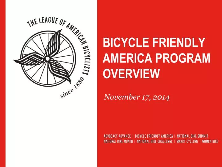 bicycle friendly america program overview