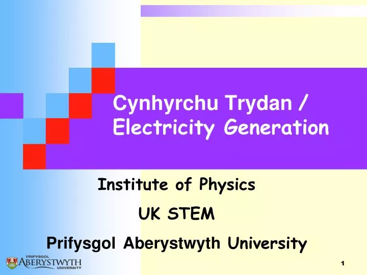 cynhyrchu trydan electricity generation