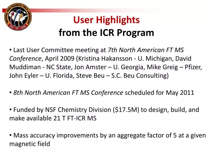 user highlights from the icr program