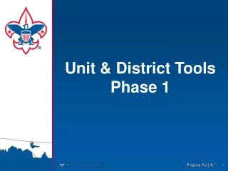 Unit &amp; District Tools Phase 1