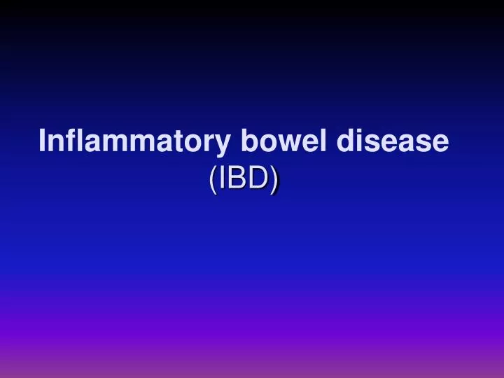 inflammatory bowel disease ibd