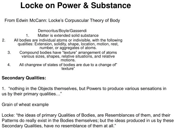 locke on power substance
