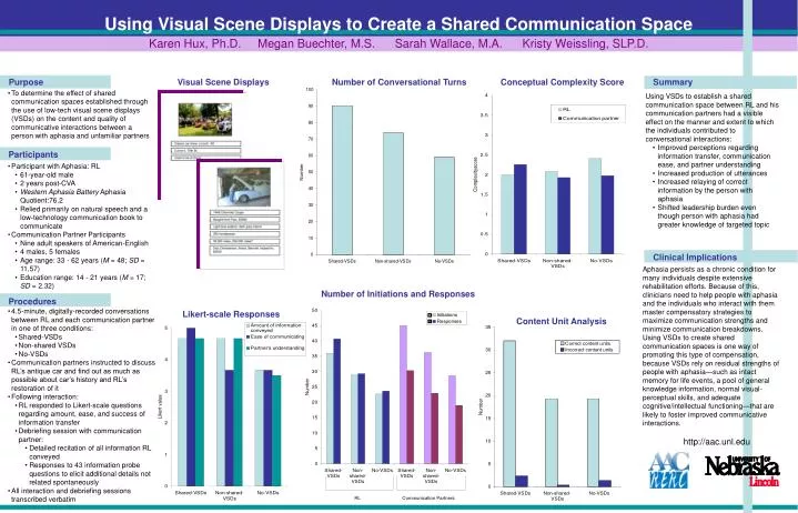 using visual scene displays to create a shared communication space