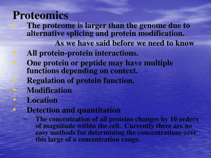 proteomics