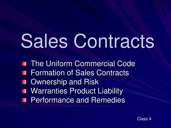 sales contracts
