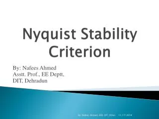 Nyquist Stability Criterion