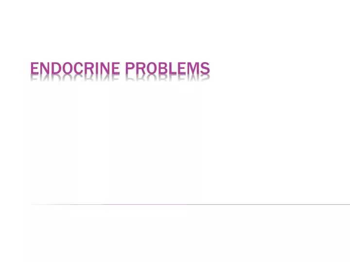 endocrine problems