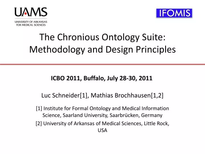 the chronious ontology suite methodology and design principles