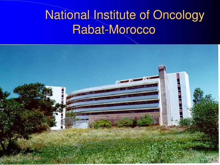 national institute of oncology rabat morocco