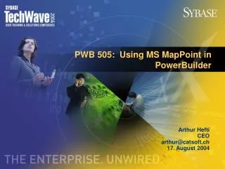 PWB 505: 	Using MS MapPoint in PowerBuilder