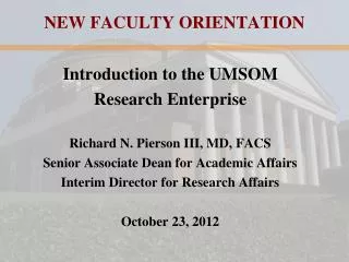 NEW FACULTY ORIENTATION
