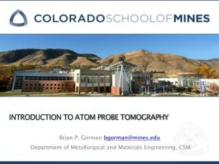 Introduction to Atom Probe Tomography