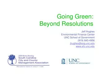 Going Green: Beyond Resolutions