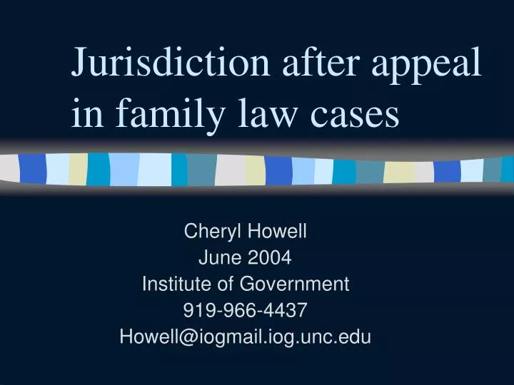jurisdiction after appeal in family law cases