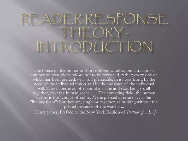 reader response theory introduction