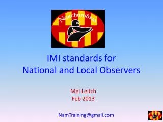 IMI standards for National and Local Observers