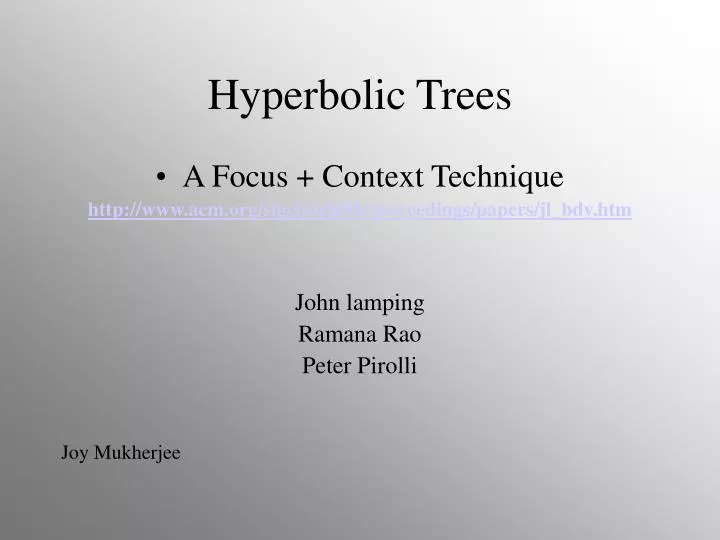 hyperbolic trees