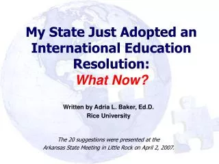 My State Just Adopted an International Education Resolution: What Now?