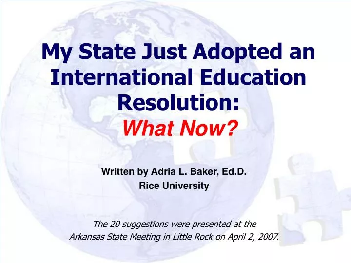my state just adopted an international education resolution what now