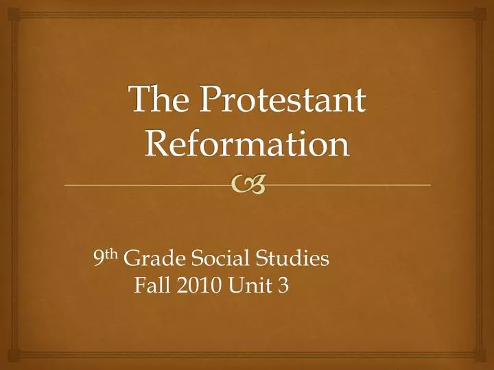 the protestant reformation