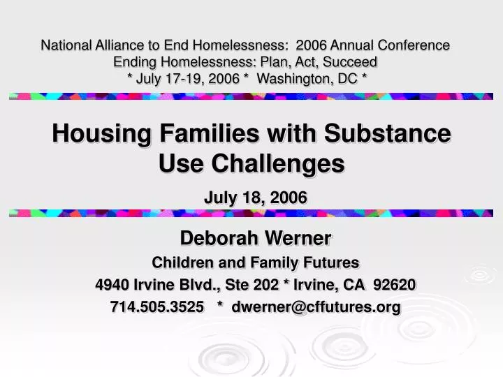 housing families with substance use challenges
