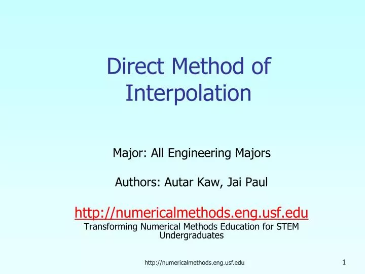 direct method of interpolation