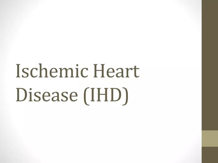 ischemic heart disease ihd