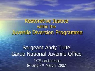 Juvenile Diversion Programme