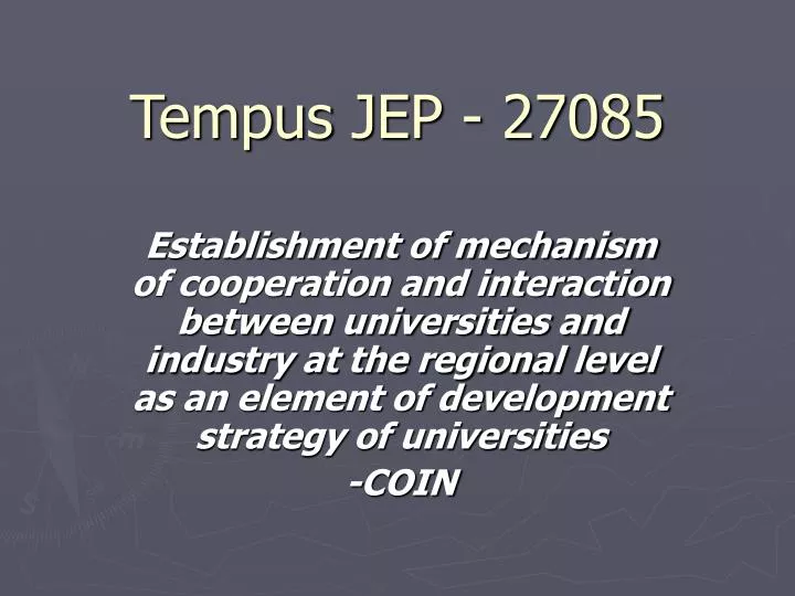 tempus jep 27085