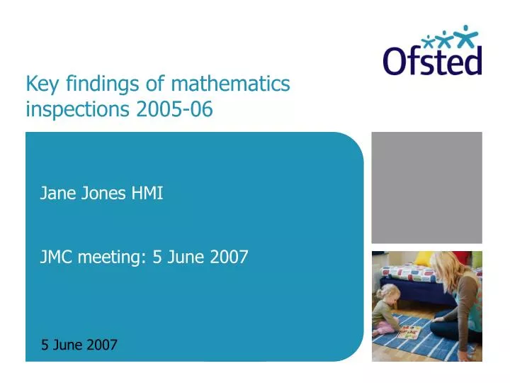 key findings of mathematics inspections 2005 06