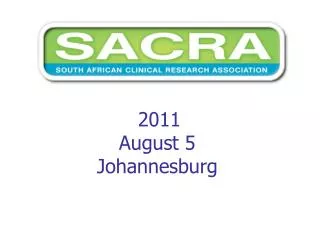 2011 August 5 Johannesburg