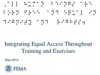 Integrating Equal Access Throughout Training and Exercises