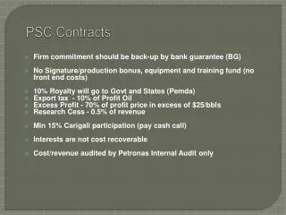 PSC Contracts