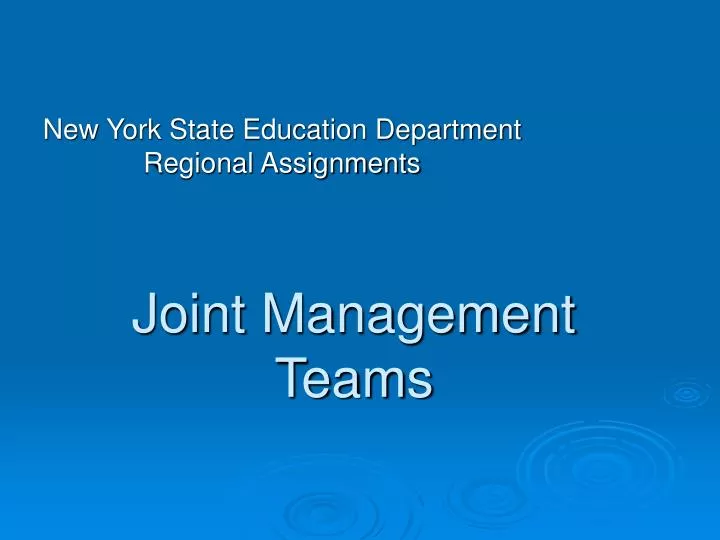 joint management teams