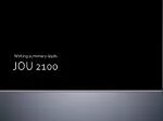 JOU 2100 - slide 1