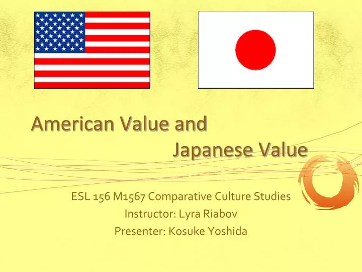 american value and japanese value