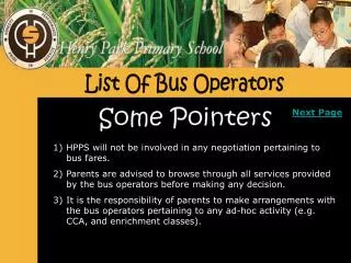 List Of Bus Operators