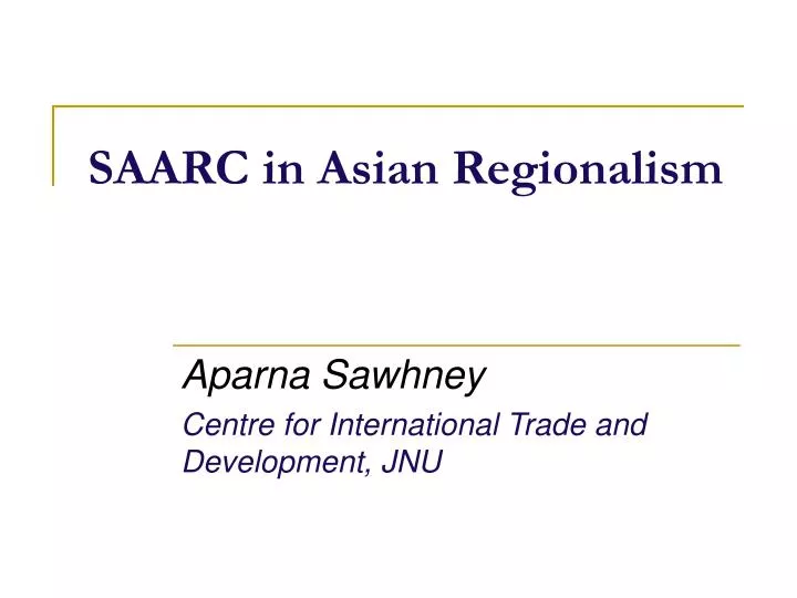 saarc in asian regionalism